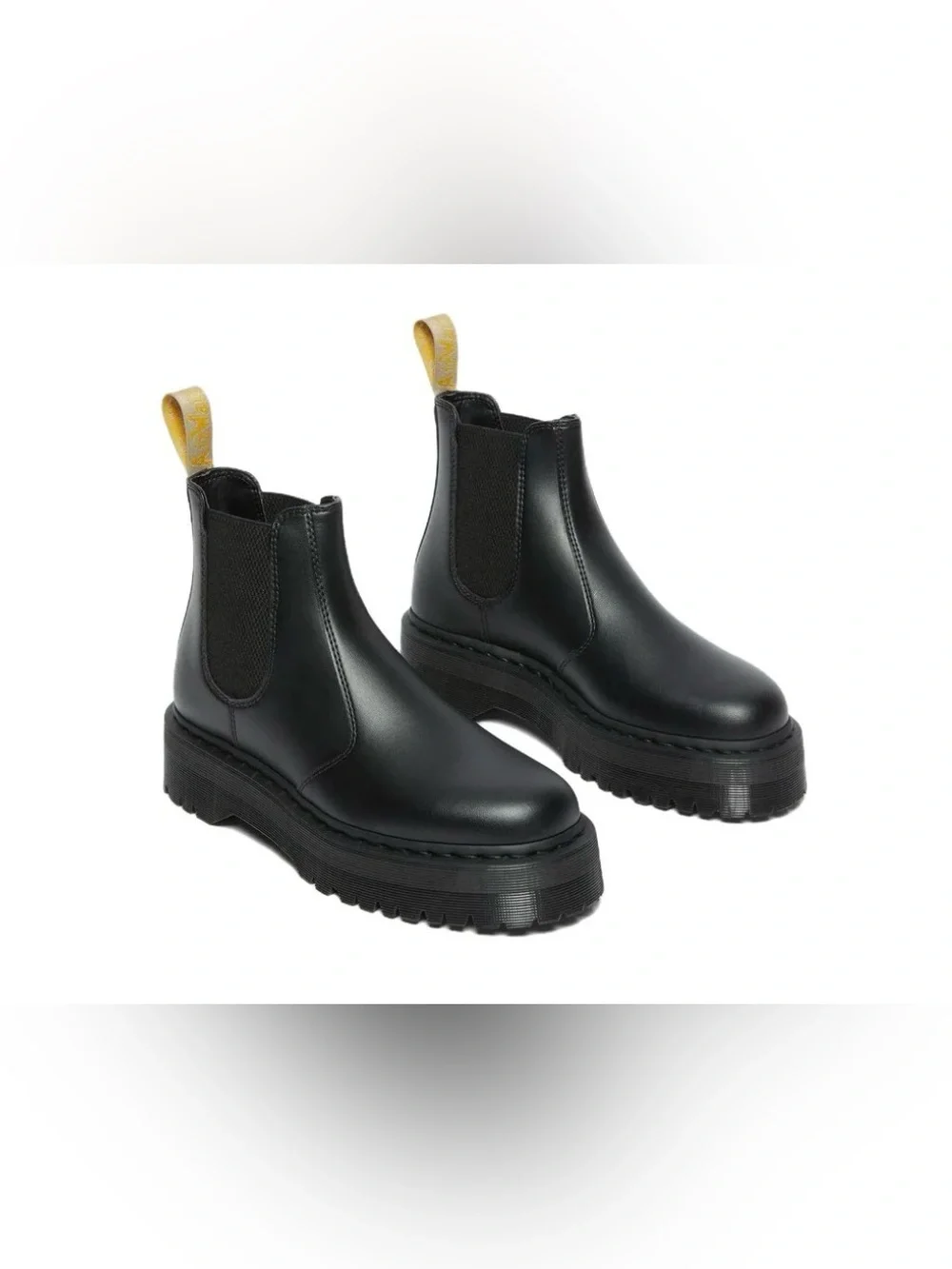 Dr. Marten Unisex Vegan 2976 Platform Chelsea Boots in black, US Size 12 Men/13